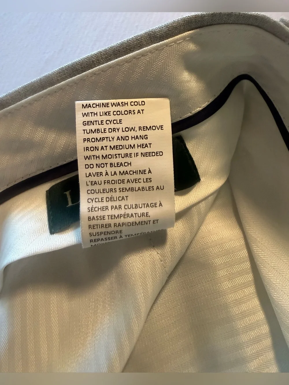 Ralph Lauren Men's Dress Golf Pants 34W X 30L Rn#90736 Light Gray Flat Front